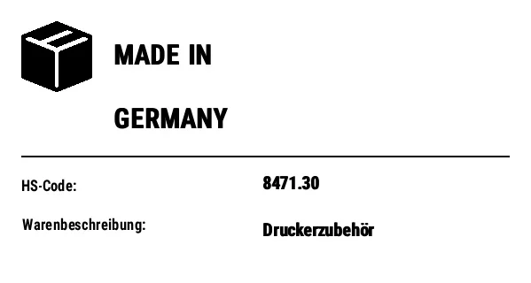 Vorschau von Ursprungsland-Etikett (Made in)