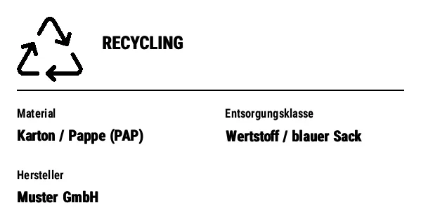Vorschau von Verpackungs- / Recycling-Etikett
