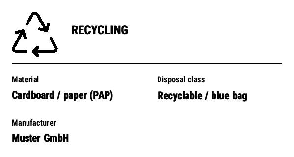 Preview of Packaging / Recycling Label
