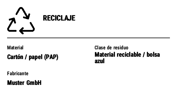 Vista previa de Etiqueta de envase / reciclaje