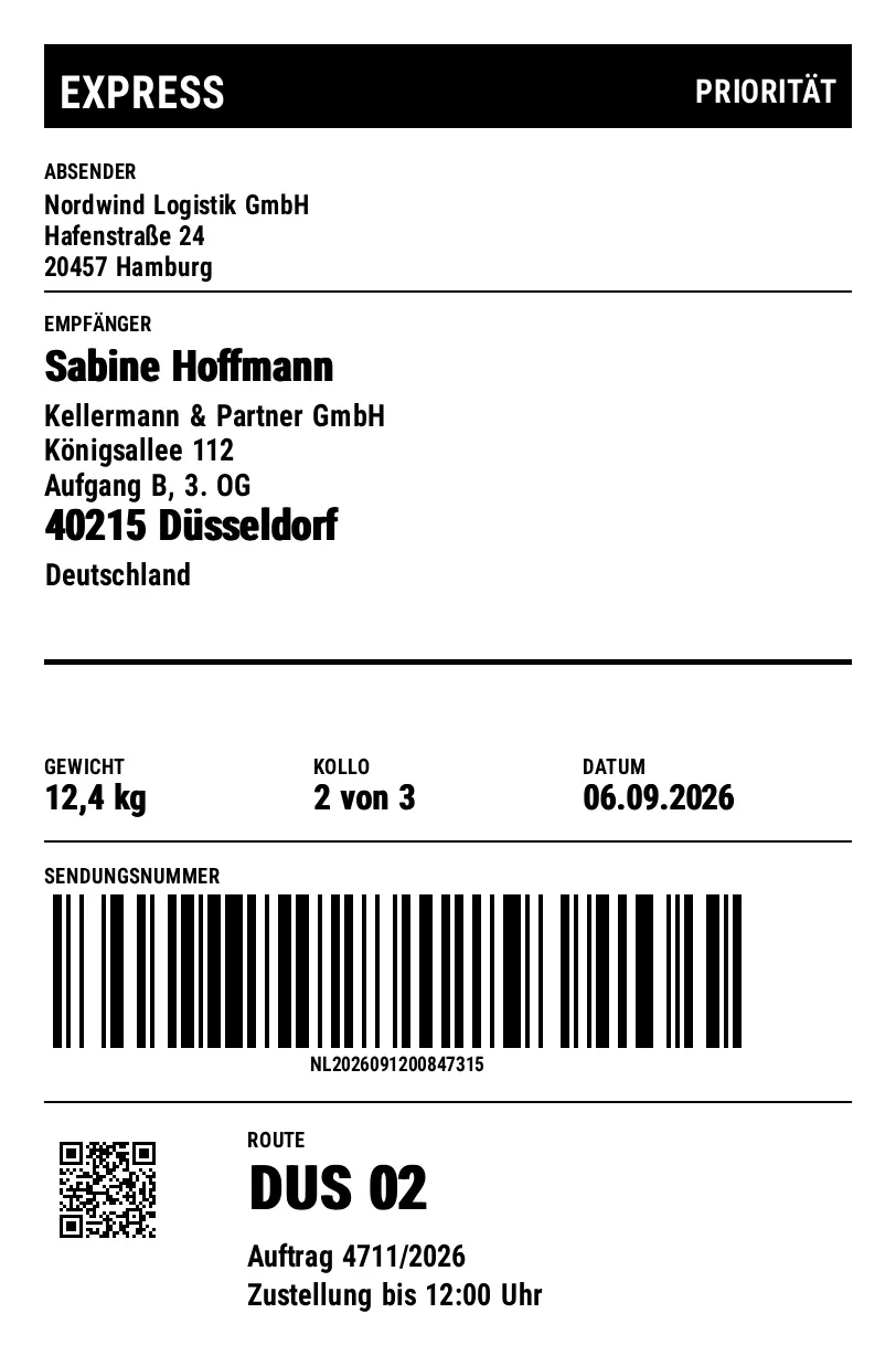 Vorschau von Professioneller Versand