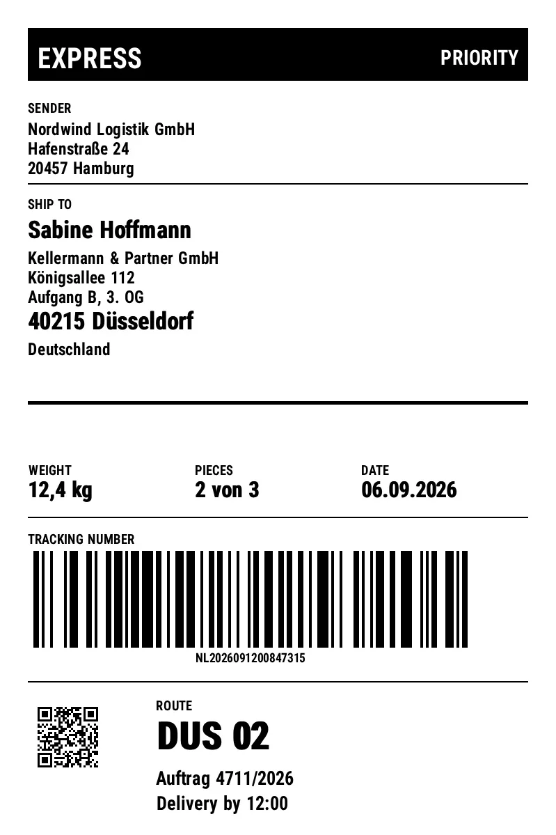 Preview of Large Shipping Label