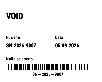 Anteprima di Etichetta di sicurezza VOID