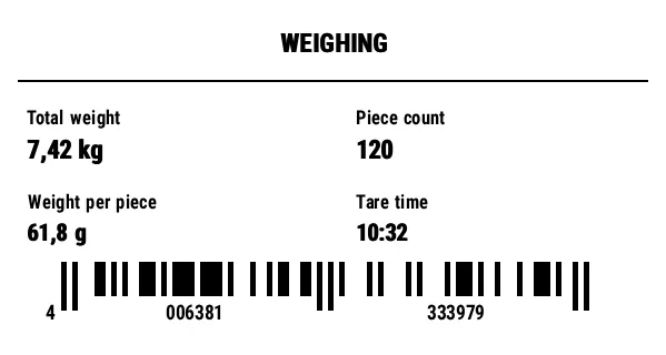 Preview of Scale / Weighing Label